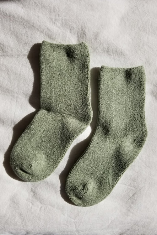 matcha green cloud socks by le bon shoppe