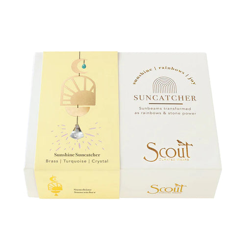 Brass and Turquoise sunrise sun catcher gift boxed 