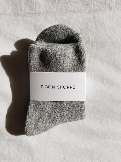 heather grey cloud socks by le bon shoppe
