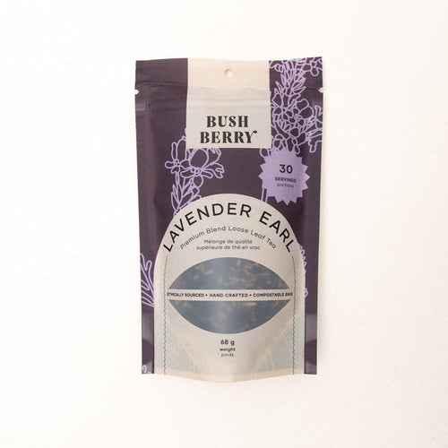 lavender earl loose leaf tea by bush berry