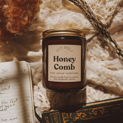 honeycomb shy wolf candle