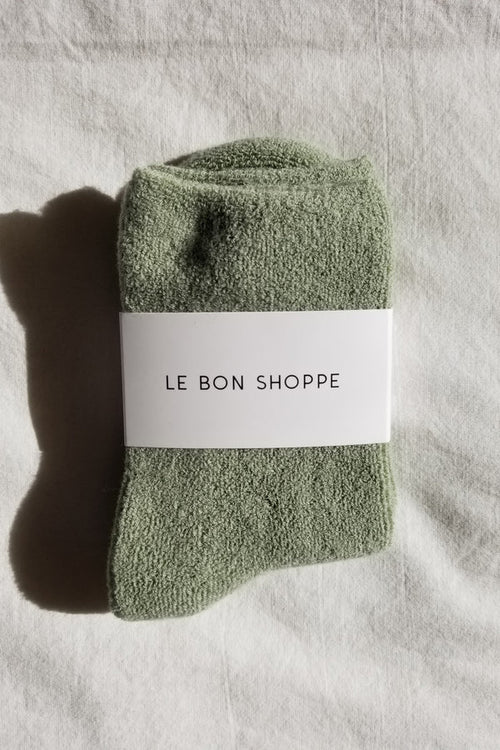 matcha green soft cloud socks