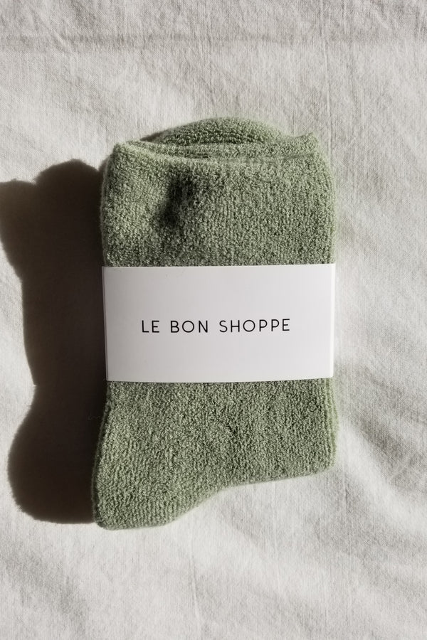 matcha green soft cloud socks