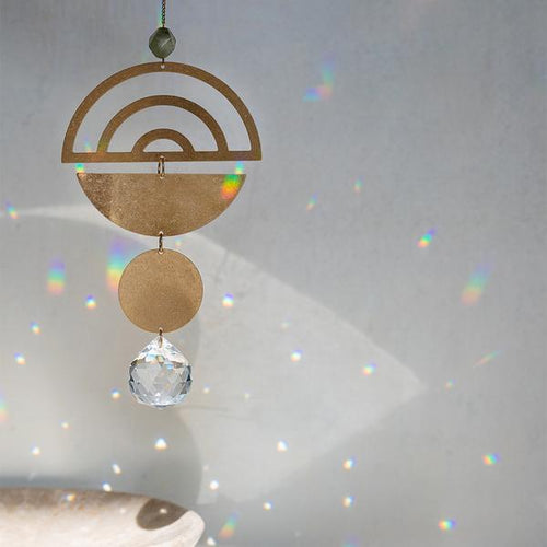 rainbow sun catcher with labradorite 