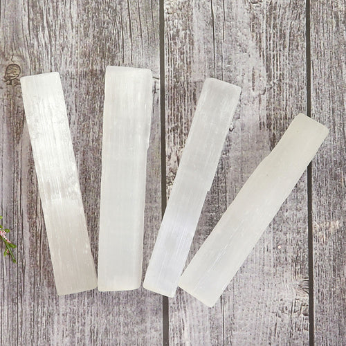 selenite crystal wands for charging crystals 