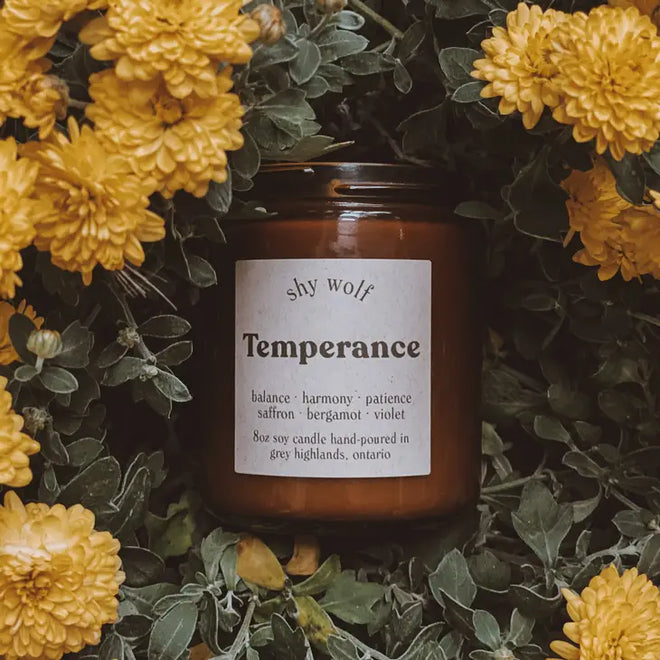 temperance candle by Shy Wolf