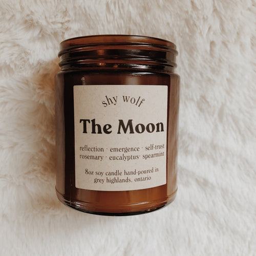 shy wolf the moon candle 