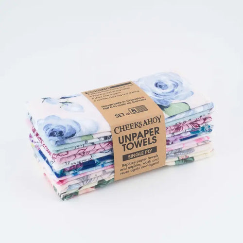 floral print reusable cloth paper towels